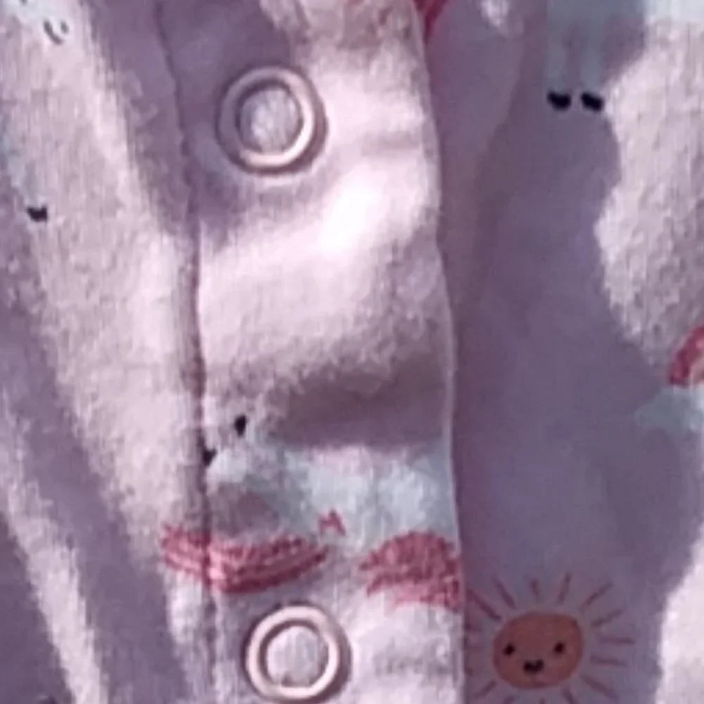 Girl's Pink Unicorn Clouds Rainbow Snap One Piece - 6M